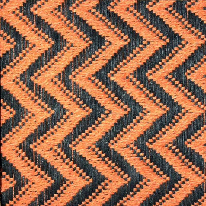 Zigzag Negro Naranja Rafias Pri Sim